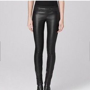 NEW Authentic HELMUT LANG Lamb Leather Skinny Stretch Leggings Size 2